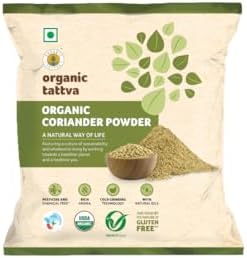 Organic Tattva, Organic Dried Coriander Powder (Dhaniya) | Quality Dhaniya Powder, Naturally Processed, from Farm Picked Fresh Coriander Seeds (100 G, Pouch)