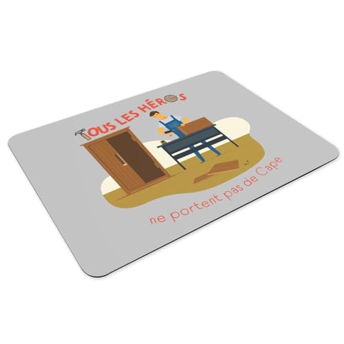 Dessous en caoutchouc pour set de table menuisier gris grand format x4 - 3