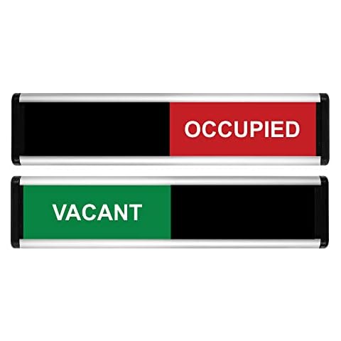 Viro Vacant/Occupied Sliding Door Sign - Green/Red Edition - 214 x 60mm Cover