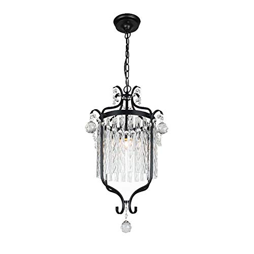 Suspension en cristal millésime 15 pouces lustre chic pour chambre