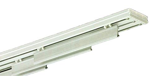 Rieles de Aluminio Profesional para Panel japonés manuales 3 vías Ancho 180 cm carriles de Rodadura con velcron de 64 cm