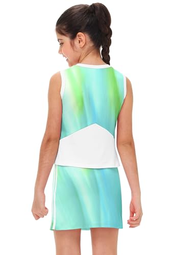 Remimi Girls Tennis Outfits Golf Tank Top and Skirt with Shorts 4-12 Years2