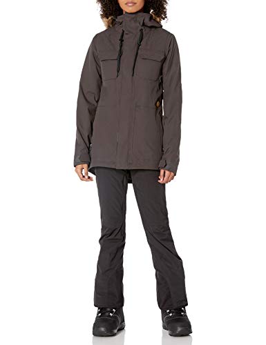 Volcom Women's Shadow Insulated Snowboard Ski Winter Hooded Jacket, Vintage Black, Medium