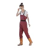 Wathose wasserdichte Neopren Wathose Für Outdoor,Anglerhose Wasserdicht Mit Stiefel Für Jungen Mädchen Kleinkind Kinder(Purple,37)