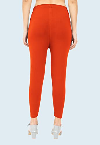 Image of POPOLO Women's Super Soft Ankle Length Cotton Lycra Solid Stretchable Legging