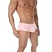 Men's Fashion Sparkly Sequin Boxer Briefs Soft Close Fitting Support Pouch Underwear Club Party Trendy Underpants Pink
