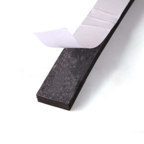Striscia di tenuta in spugna autoadesiva in gomma isolante nera anti-collisione guarnizione in gomma larghezza da 8 mm a 50 mm di spessore da 2 mm a 10 mm schiuma (dimensioni: 10 metri, stile