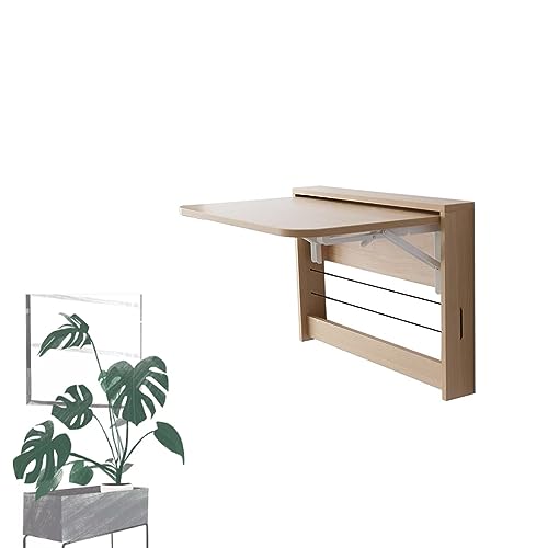 Table pliante murale de balcon extensible 40 cm double rangement