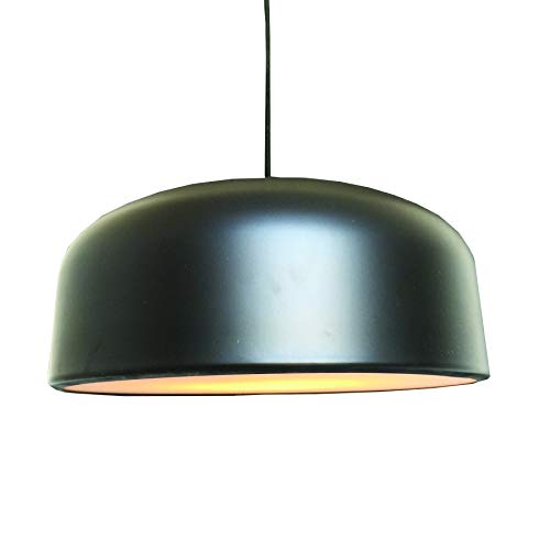 Lussiol 250474 suspension d'éclairage intérieur haut de gamme en métal noir rigide