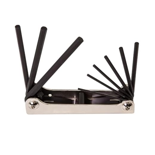 Klein Tools 70591 Folding Hex Key Set, Nine-Key, Inch Sizes