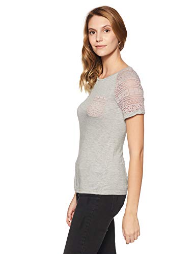 Image of Vero Moda Women's Plain Regular Fit Top (200664102 Light Grey Melange XL)