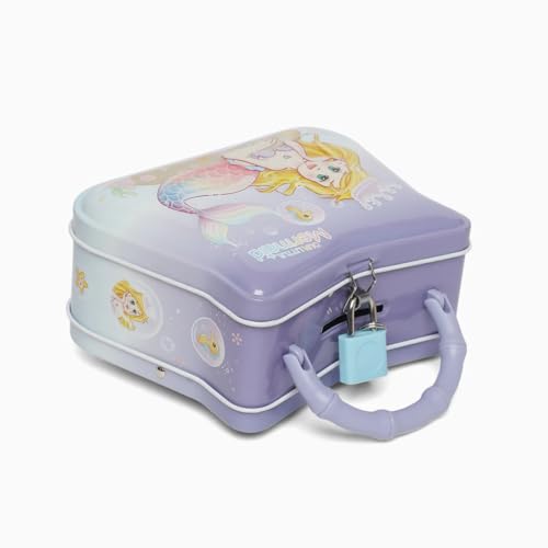Image of Sajani Cute Cartoon Creative Portable Piggy Bank, Money Saving Box with Combination Lock, Mini Coin Bank Gifts for Boys and Girls, Best Return Gifts for Kids (Pack of 1) (Mermaid - Purple)