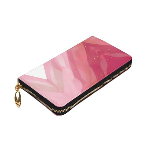 Cartera para tarjetas y llaves en piel rosa degradado de 19 x 10,4 cm 3