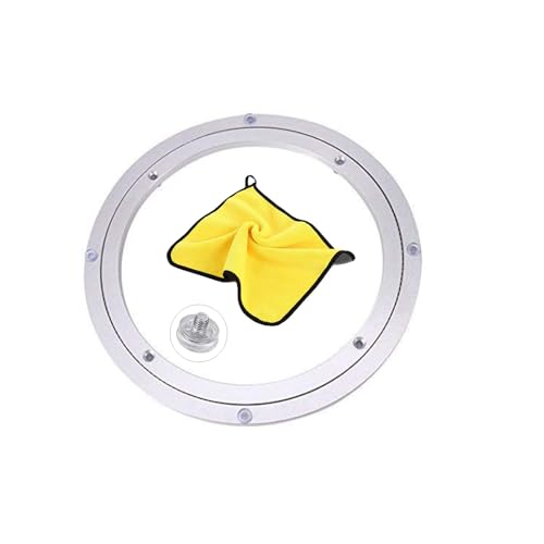 Piastra Girevole con Cuscinetto 360 Gradi per Tavolo, Grande Piattaforma Girevole Centrotavola Rotante in Alluminio per Pranzo Torte TV Monitor Stand (60cm(24in))