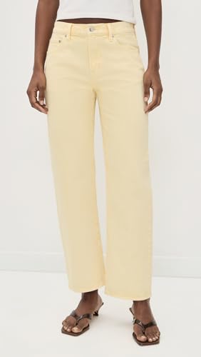 Image of PISTOLA - Lexi Mid Rise, Signature Bowed Straight Jeans - Light Denim Jeans