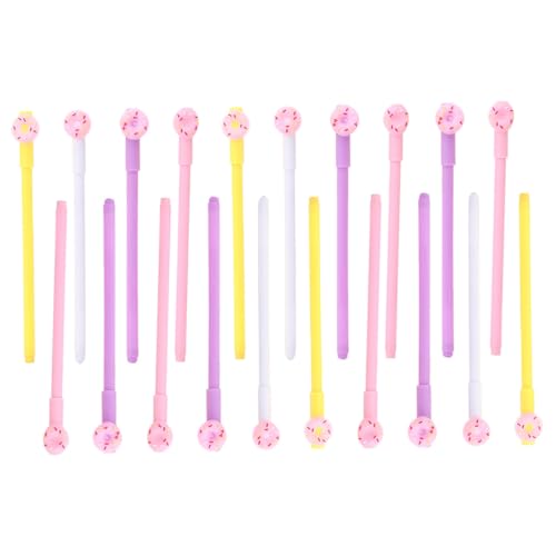 Set de 20 bolígrafos gel con diseño donut creativos