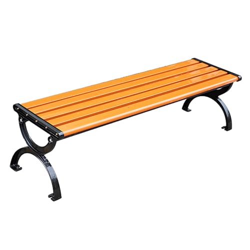 Banc de jardin extérieur à lattes durables toutes saisons en bois robuste pour porche