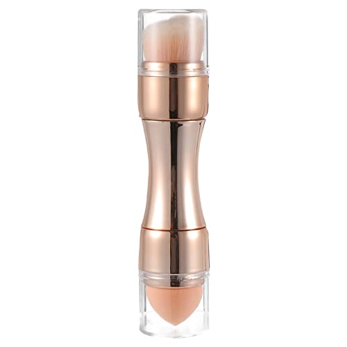 MUCKLILY 1Pc Dual Headed Makeup Brush Multifunctional Tool for Blush Foundation Lips Compact Portable for Daily Professional Use Makeup Lovers