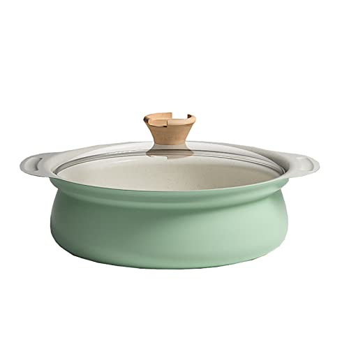 Olla de stock | Ollas de cocción seguras antiadherentes | Cacerola | Olla de cocción, para placas de inducción y gas (18 / 22cm) (Color : B, Size : 18cm) Cover