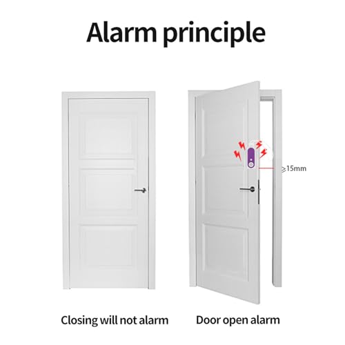 Alarme de Porta Portátil para Casa e Apartamento, Fácil de Instalar e Leve, Alarme de Porta de Viage