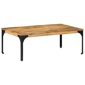 HaoChrymec Mangoholz Couchtisch Retro 100x55x35