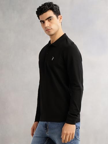 Image of Thomas Scott Men's | Solid | Full Sleeve | Regular Fit | Cotton Blend | Polo Collar | Casual Tshirt