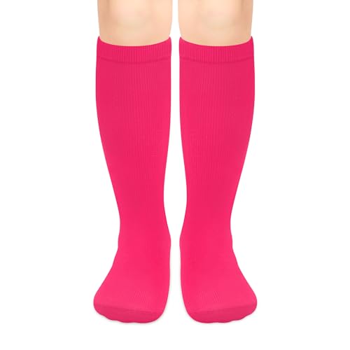 Image of Olreco 1 Pack Toddler Kids Youth Soccer Socks Girls Boys Baseball Socks Youth Knee High Softball Football Accessories Cotton