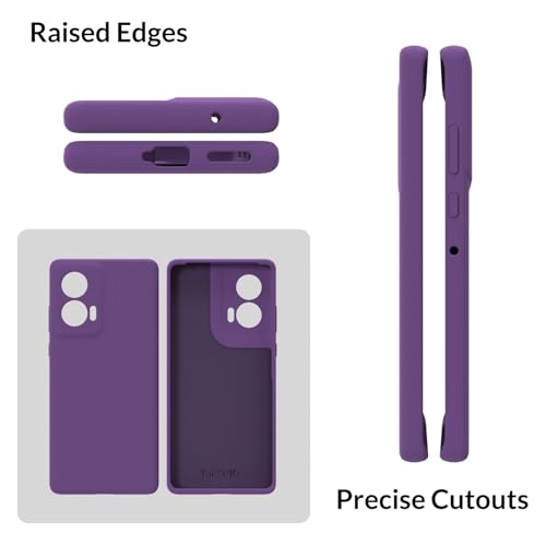 Image of SPRIG Compatible with Moto Edge 50 Fusion Premium SilkTone (Liquid Silicone) Back Cover Drop Tested Shock Proof Mobile Case for Men, Women, Boys and Girls with Camera Protection (Purple)