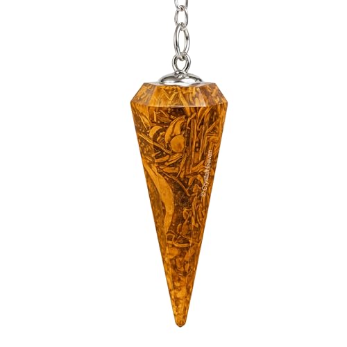 Image of Mariyam Jasper Pendulum Dowsing Tool - Natural Crystal Pendulum for Spiritual Guidance - Premium Dowser Pendulum for Accurate Divination and Energy Healing - Perfect for Energy Healing and Chakra Balancing - Handcrafted with Precision and Elegance