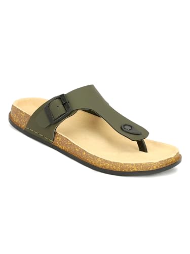 Image of Men V-Shape Thong Slippers | Casual Flip-Flops | Slippers for Men | Lightweight Rubber Sandals | Comfortable Anti-Slip Footwear
