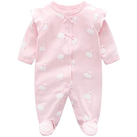 WYTbaby Long Sleeve Ruffle Romper for Baby Girls Cover