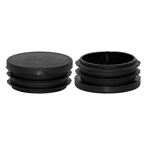 Image of Flyshop 1-5 /8 inch, 42mm Plastic Tube Inserts Sturdy Plastic Tubing End Caps Hole Plug, Round Chair Glide Inserts, Black, 8PCS