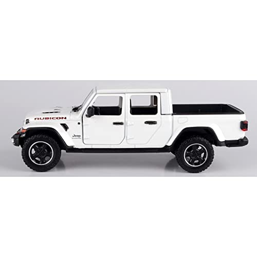 Modelo a escala 1:24 Jeep Gladiator Rubicon 2021 blanco miniatura 2