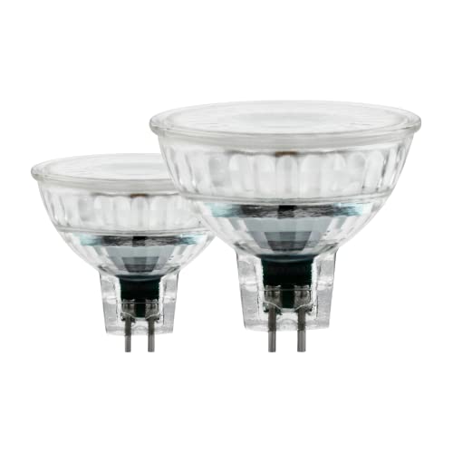 EGLO Set of 2 LED light bulbs, GU5,3 reflector lamps, 5.2 watts each (equivalent to 50 watt), 450 lumen, warm white glow