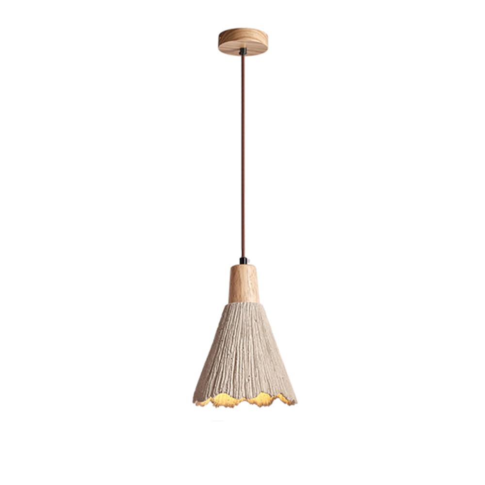 RSZCSMO Medieval LED Bedroom Bedside Chandelier 6.3 Inch Retro Simple Living Room Dining Room Micro Cement Chandelier, Suitable for Bar Clothing Store Hotel, Lighting Fixture.