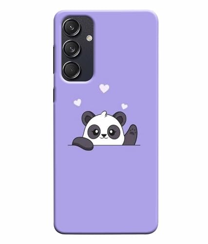 Image of Printed Hard Back Case Cover & Compatible for Samsung Galaxy M55 5G / M55S / F55 5G | Cute Panda Art (Multicolor) - D1182