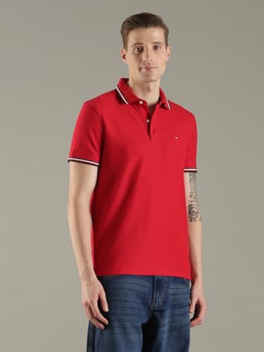 Image of Tommy Hilfiger Men Polo Cotton Regular Fit Shirt