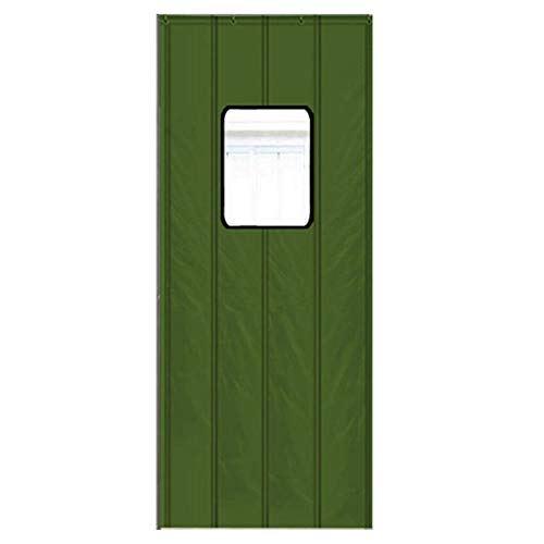 RTYUIO Cortina De Puerta Aislamiento Acústico Anti-Frio, Cortina Insonorizada Cortina de Aire Acondicionado Frío Cortina Impermeable Cálida-Ventanas Transparentes, el Tamaño se Puede Personalizar