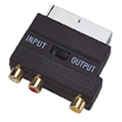 Scart Adaptor, Black, Gold,Black