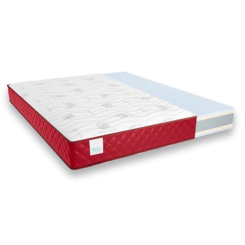 Don descanso - Colchón Viscoelástico Aloe Vera Mulhacén 80x180 cm con Tejido Strech y 3D Lateral. Altura: ±21cm | Firmeza Medio-Alta | Transpirable | Reversible | Fabricado en España (Burdeos)