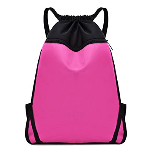 ZZDH Bolsas Gimnasia Cuerda Bolsa de Gimnasio a Prueba de Agua Plegable Mochila de la Aptitud Mochila con cordón Pocketing Senderismo Camping Playa Natación Hombres Mujeres Bolsas de Deportes