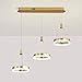 Produktbild LED Pendelleuchte Dimmbar mit Fernbedienung Kronleuchter Höhenverstellbar Hängelampe Gold Ringe Hängeleuchte Esstisch Esszimmerlampe Wohnzimmer Lampe Schlafzimmer Küche Decke Leuchte 70 * 20cm 48w