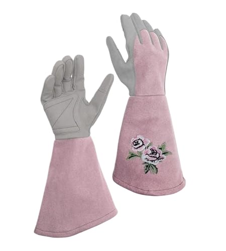 Guantes de jardinería para mujer extralargos para podar rosales en casa