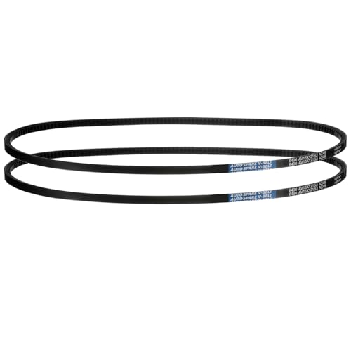 Image of AX48 Belt, Raw Edge Cogged Industrial Rubber EPDM V-Belt, Pack of 2 | 1 /2 inch(13mm) Width x 48 inch(1215mm) Inside Circumference x 5 /16 inch(8mm) Height