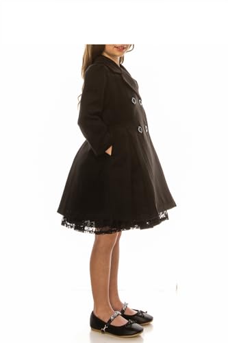 iGirlDress Coat Long Sleeve Button Pocket Long Winter Coat Outerwear4