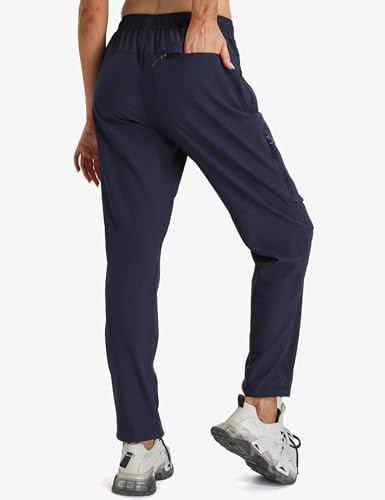 Seamaid Women's Hiking Pants Quick Dry Lightweight Water Resistant Cargo Pants with Zipper Pockets Travel Outdoor