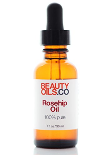Beauty Oils Company Rosehip Seed Oil - 100% Pure Cold Pressed - Healing Face and Dry Skin Moisturizer (1 fl oz) Unrefined Anti Aging Scar Treatment Rosa Mosqueta