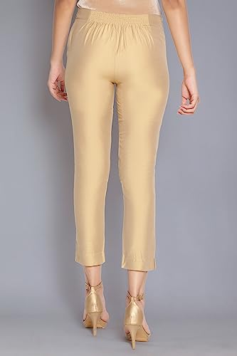 Image of W for Woman W Cotton Blend Strechable Slim Pants for Women | Cotton Blend Slim Pants for Women | Trousers for Women