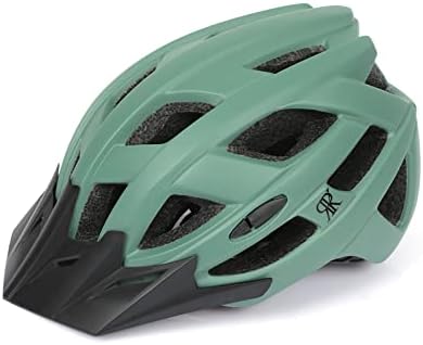 RRK Adult Road Bike Helmet, Men Women Mountain Helmet with Detachable Visor, 2 Sizes for Youth Adult Cycling