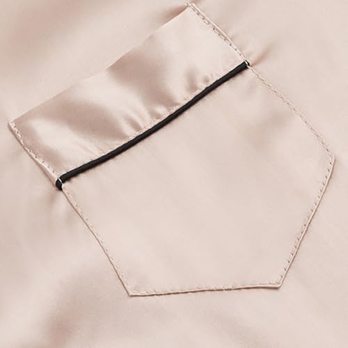 Girls Summer Silky 𝐏a𝐣amas Toddler Kids Boys Solid Button Down Short Sleeve with Shorts 𝐒lee𝐩wear 2PCS 𝐍𝐢ghtwear 𝐏𝐣s4